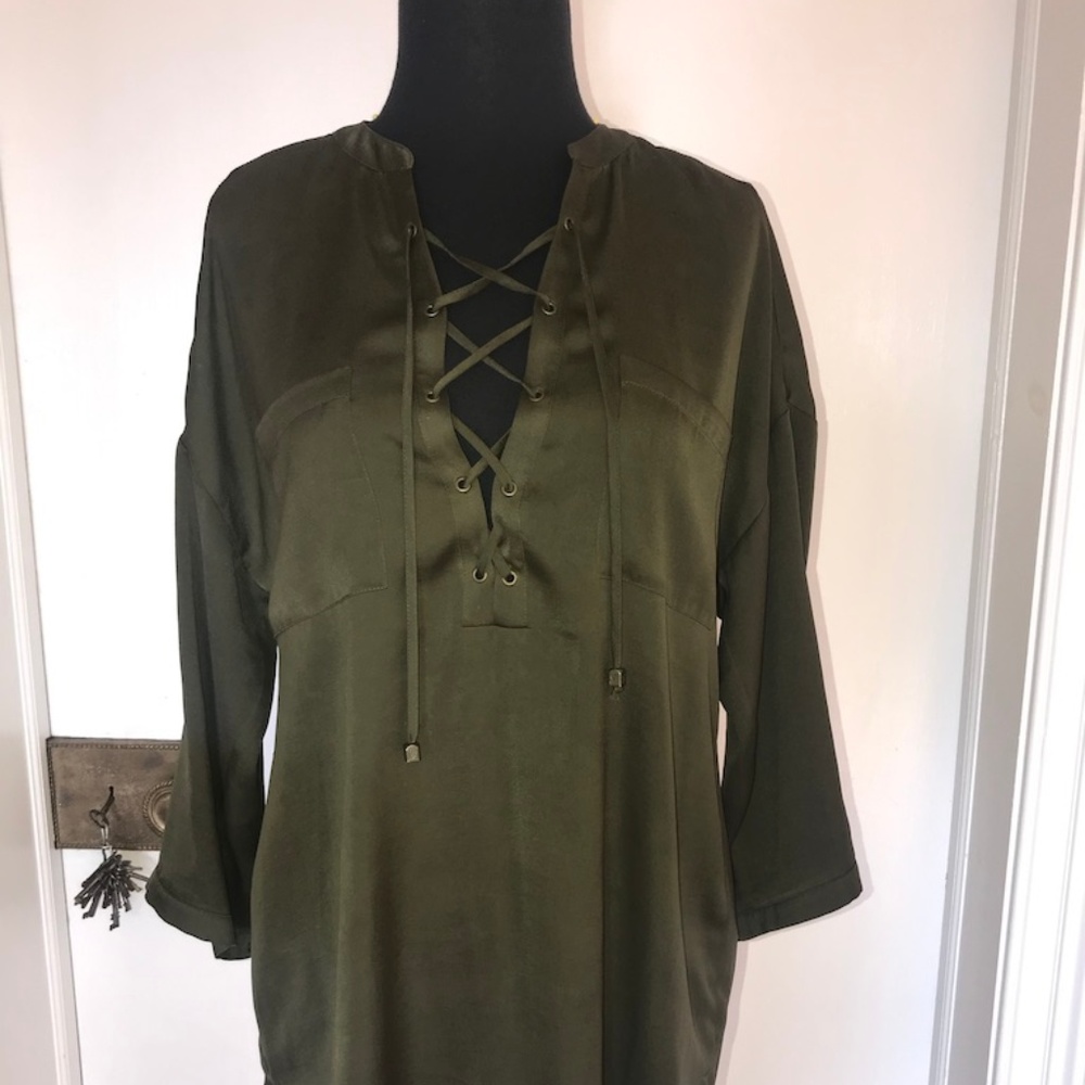 Guess lace up blouse